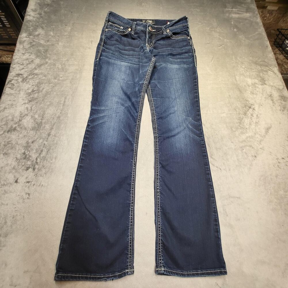 Silver Jeans Co. Jeans Womens W29 L31 Blue Bootcut Suki Mid Slim Stretch